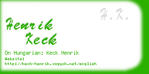 henrik keck business card